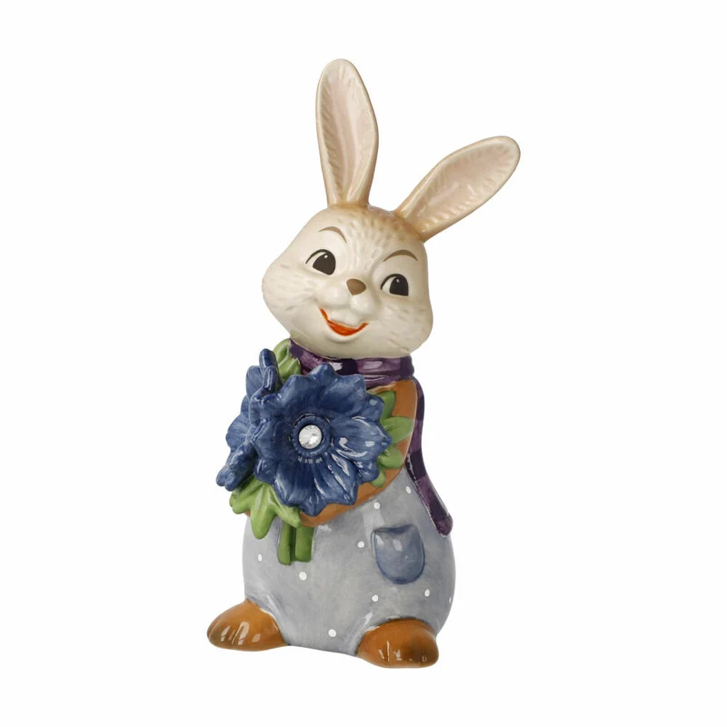 Goebel Figur Hase Kleiner Kavalier, Osterhase, Steingut, Bunt, 12 cm, 66846111