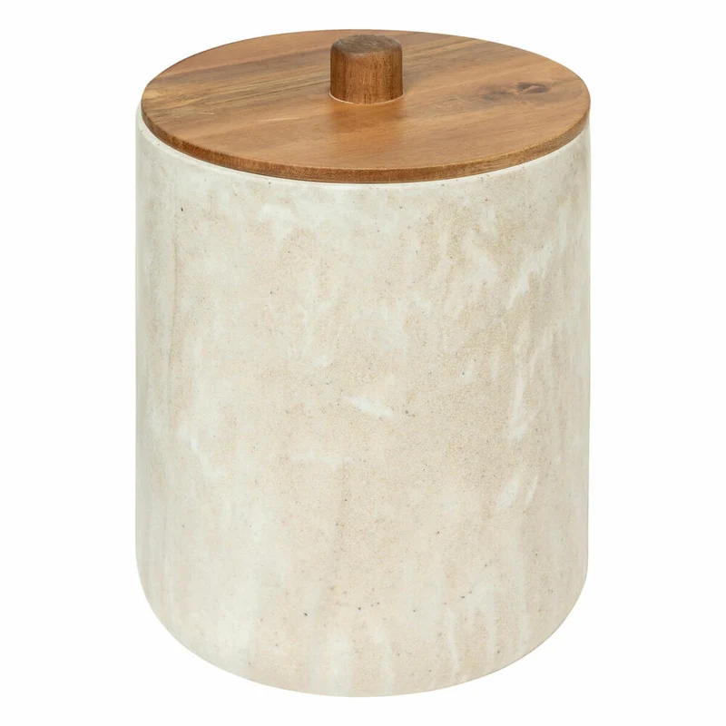 5five Simply Smart Mülleimer Come, Abfalleimer, Badmülleimer, Polyresin, Beige, 5 L, 200161A