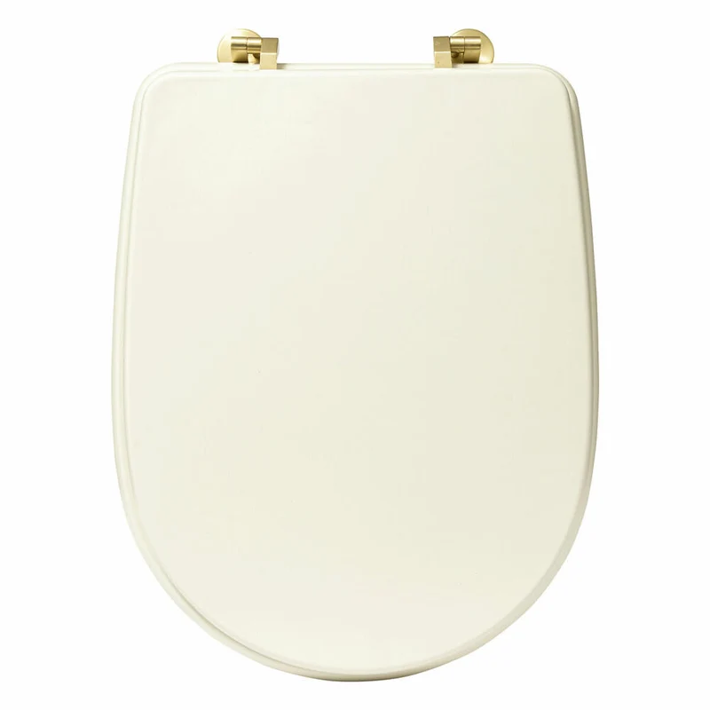 5five Simply Smart Toilettendeckel Duo, Klobrille, Klodeckel, Toilettensitz, HDF, Beige, 200165A
