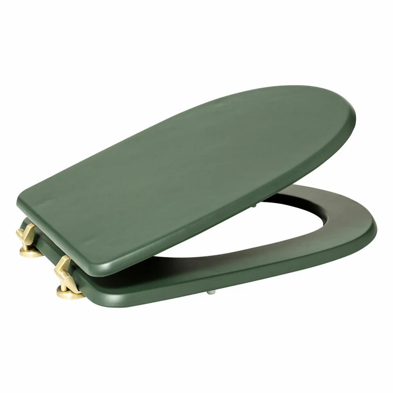 5five Simply Smart Toilettendeckel Duo, Klobrille, Klodeckel, Toilettensitz, HDF, Grün, 200165B