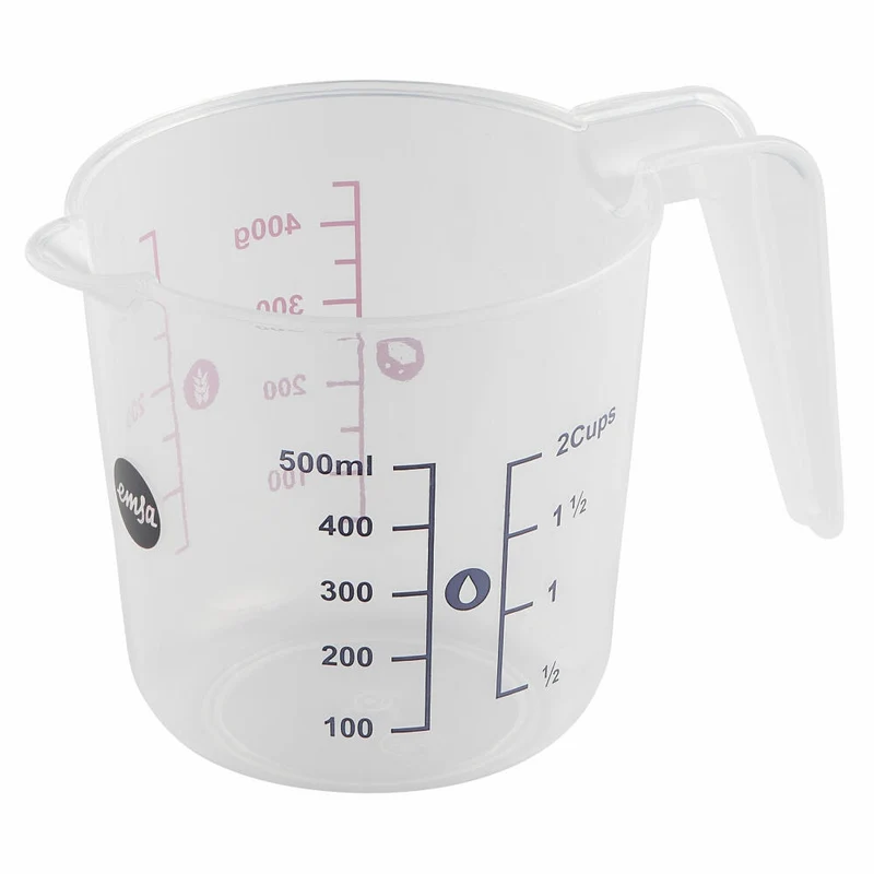 Emsa Messkanne Prep & Bake, Messbecher, PP-Kunststoff, Transparent, 500 ml, K32260