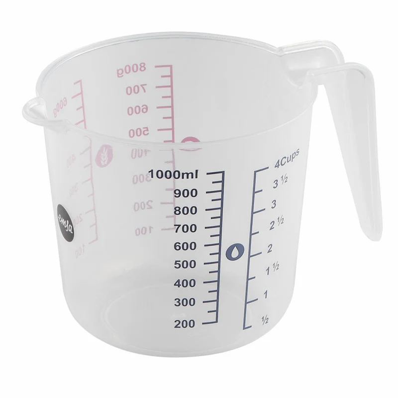 Emsa Messkanne Prep & Bake, Messbecher, PP-Kunststoff, Transparent, 1 L, K32261