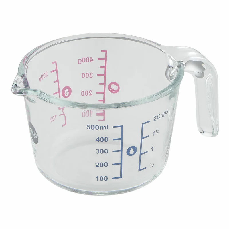 Emsa Messkanne Prep & Bake, Messbecher, Glas, Transparent, 500 ml, K32360