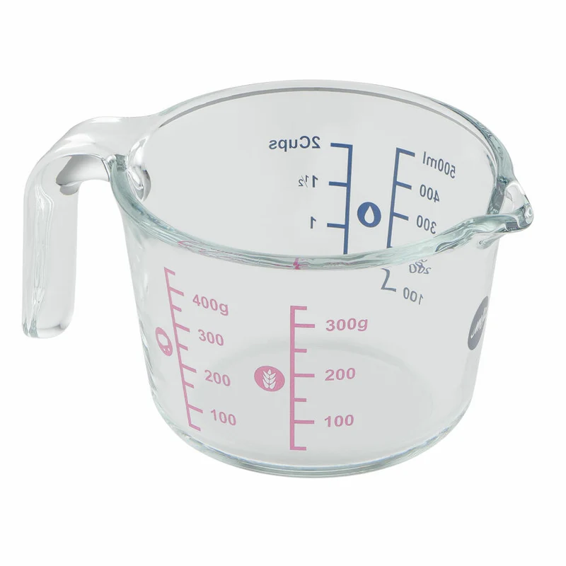 Emsa Messkanne Prep & Bake, Messbecher, Glas, Transparent, 500 ml, K32360
