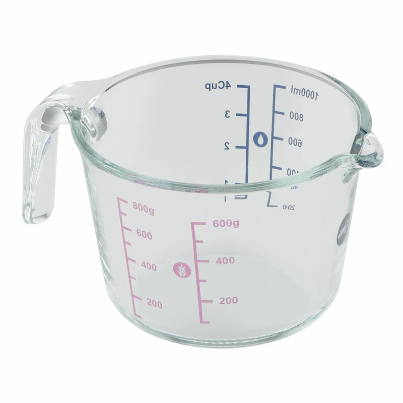 Emsa Messkanne Prep & Bake, Messbecher, Glas, Transparent, 1 L, K32361