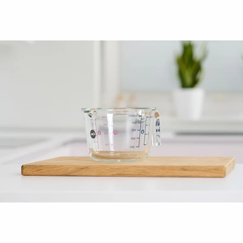 Emsa Messkanne Prep & Bake, Messbecher, Glas, Transparent, 1 L, K32361