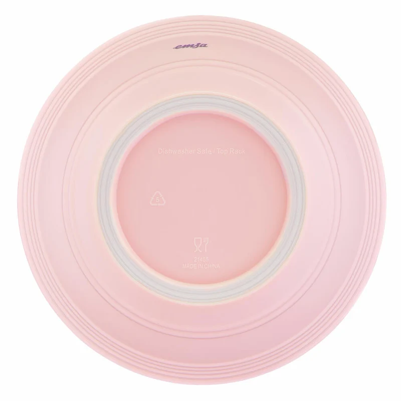 Emsa Rührschüssel Prep & Bake mit Deckel, Kunststoff, Silikon, Rosa, 1.7 L, K32517