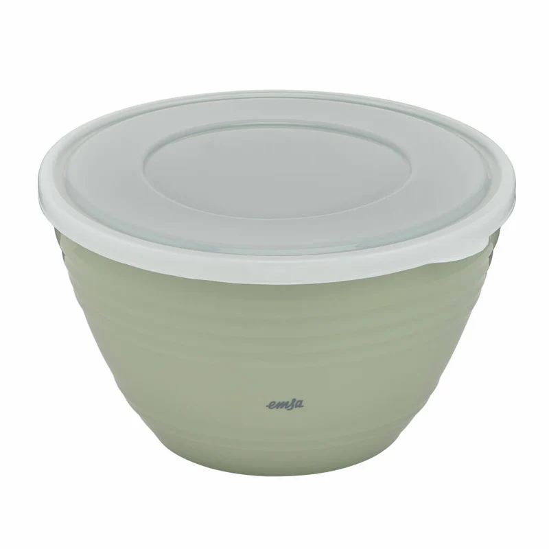 Emsa Rührschüssel Prep & Bake mit Deckel, Kunststoff, Silikon, Grün, 2.75 L, K32527
