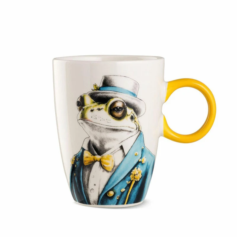 Gilde Tasse Human Essence Froschmotiv, Becher, Kaffeetasse, Frosch, Porzellan, Ø 9 cm, 81537