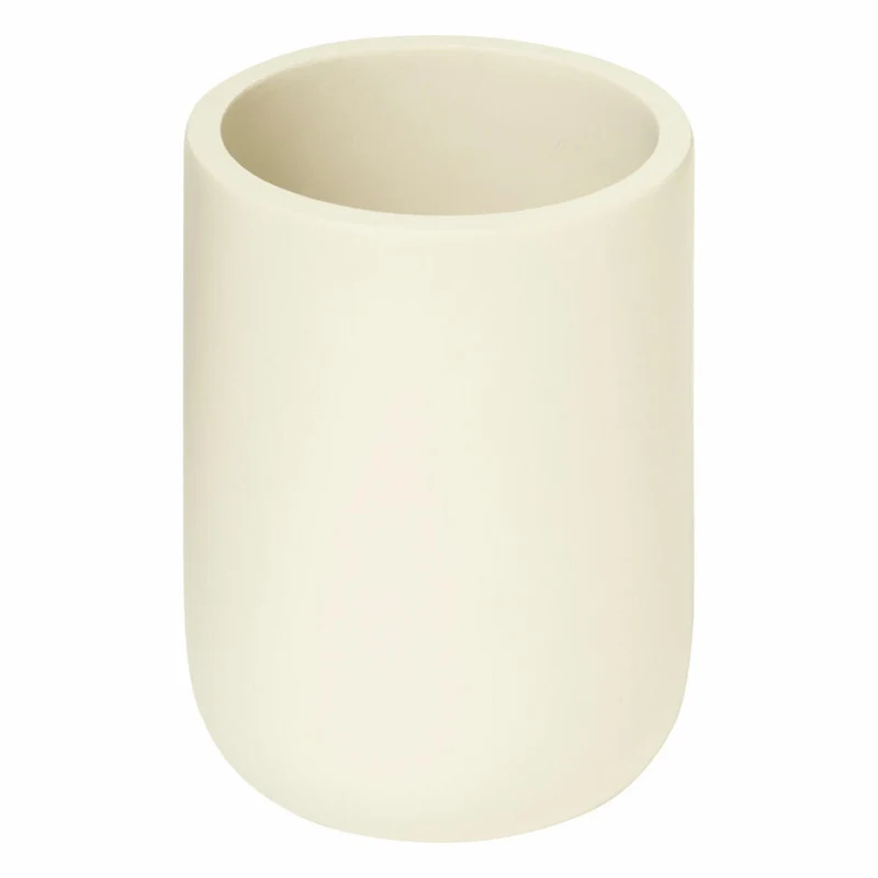 5five Simply Smart Zahnbürstenbecher Duo, Zahnputzbecher, Zahnbürstenhalter, Polyresin, Beige, 200168A
