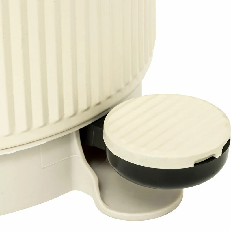 5five Simply Smart Mülleimer Onyx, Pedal-Abfalleimer, Stahl, PP, Beige, 5 L, 200173A