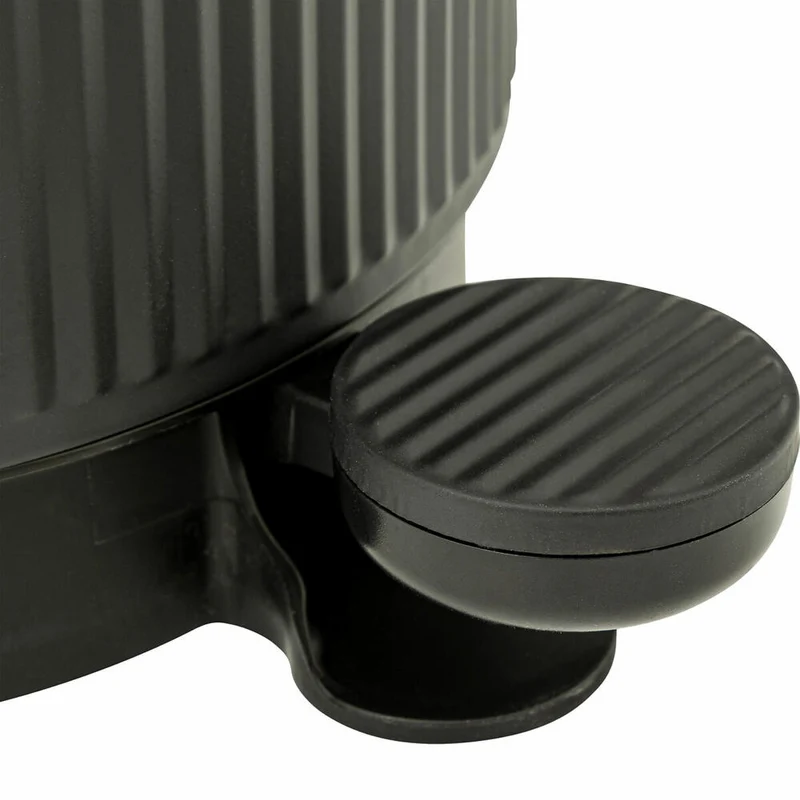 5five Simply Smart Mülleimer Onyx, Pedal-Abfalleimer, Stahl, PP, Schwarz, 5 L, 200173B