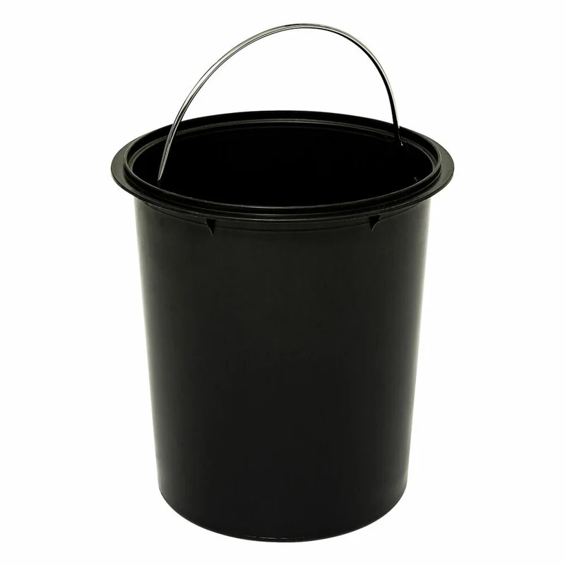 5five Simply Smart Mülleimer Onyx, Pedal-Abfalleimer, Stahl, PP, Schwarz, 5 L, 200173B