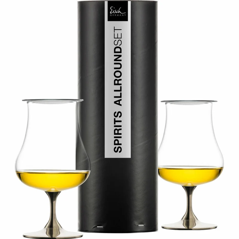 Eisch Universal Spirituosenglas Gentleman, mit Aromadeckel, Cognacglas, Whiskyglas, Platin, 220 ml, 86551215