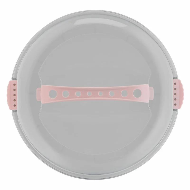 Emsa Kuchenaufbewahrungsbox Prep & Bake rund, Kunststoff, Transparent, Rosa, 34 cm, K32684
