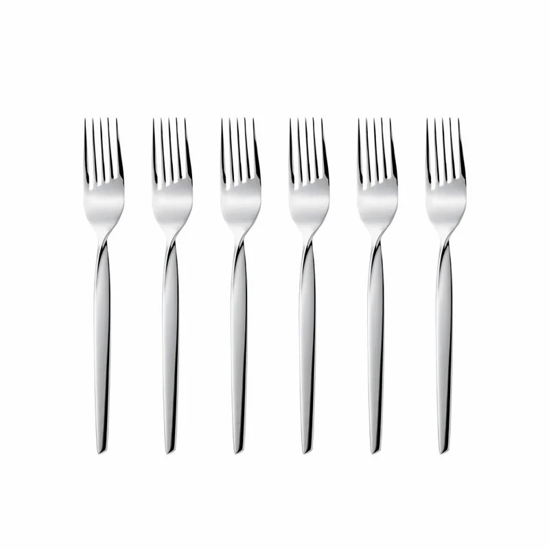 Gense Kuchengabel Twist 6er Set, Besteck, Gabeln, 18/0 Edelstahl, 16 cm, 20591