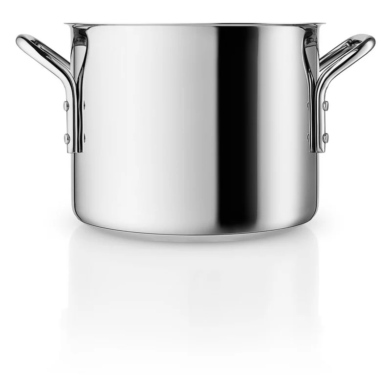 Eva Trio Stainless Steel Topf, Kochtopf, Induktionsgeeignet, Aluminium, Edelstahl, Keramik Beschichtung, Polished Steel, 2.2 L, 312422