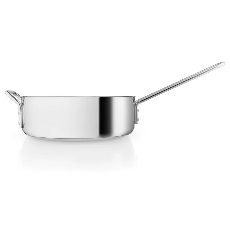 Eva Trio Stainless Steel Sauteuse, Kochtopf, Induktionsgeeignet, Aluminium, Edelstahl, Keramik Beschichtung, Polished Steel, 3.1 L, 312424