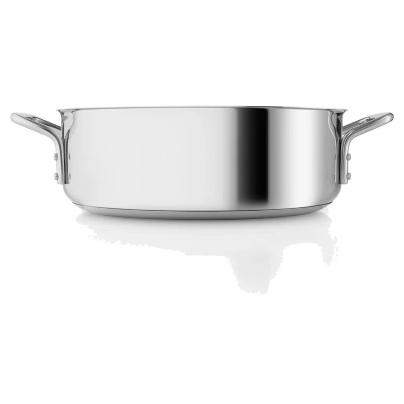 Eva Trio Stainless Steel Sauteuse, Kochtopf, Induktionsgeeignet, Aluminium, Edelstahl, Keramik Beschichtung, Polished Steel, 3.5 L, 312440