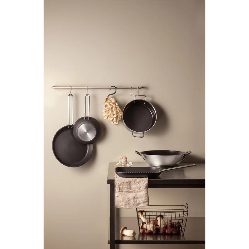 Eva Trio Stainless Steel Wok, Pfanne, Induktionsgeeignet, Aluminium, Edelstahl, Keramik Beschichtung, Polished Steel, 5 L, 312450
