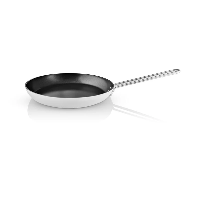 Eva Trio White Line Bratpfanne, Pfanne, Induktionsgeeignet, Aluminium, Edelstahl, Keramik Beschichtung, White, 28 cm, 266428