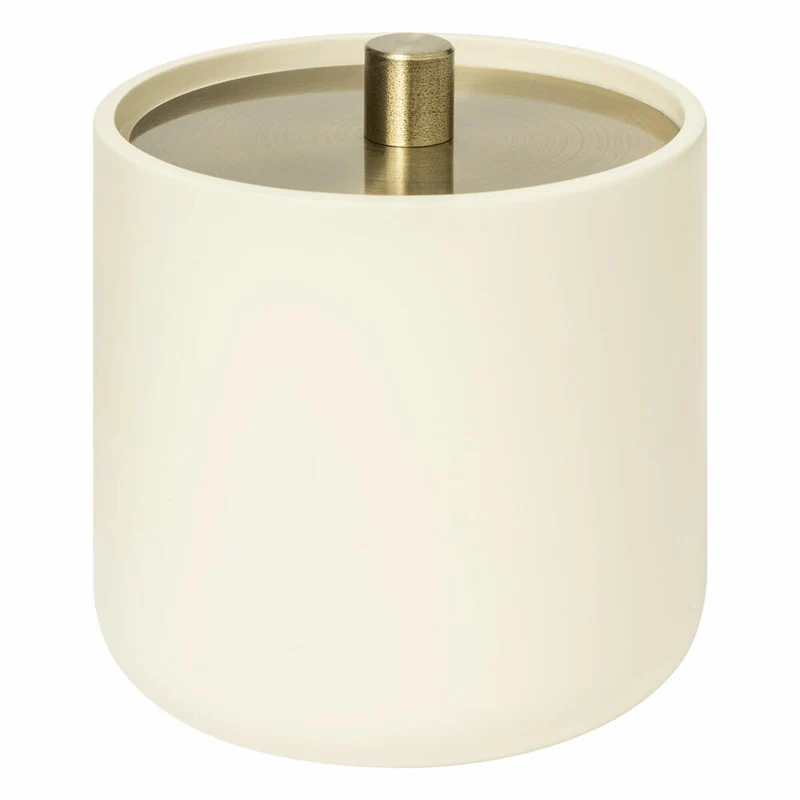 5five Simply Smart Wattepads Behälter Duo, Aufbewahrungsdose, Polyresin, Beige, 200196A