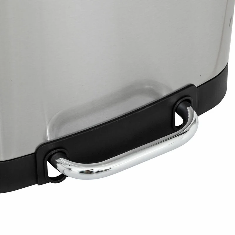 5five Simply Smart Mülleimer Ariane, Pedal-Abfalleimer, Stahl / Kunststoff, Silber, 20 L, 202421