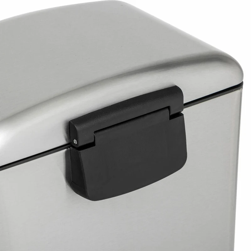 5five Simply Smart Mülleimer Ariane, Pedal-Abfalleimer, Stahl / Kunststoff, Silber, 20 L, 202421