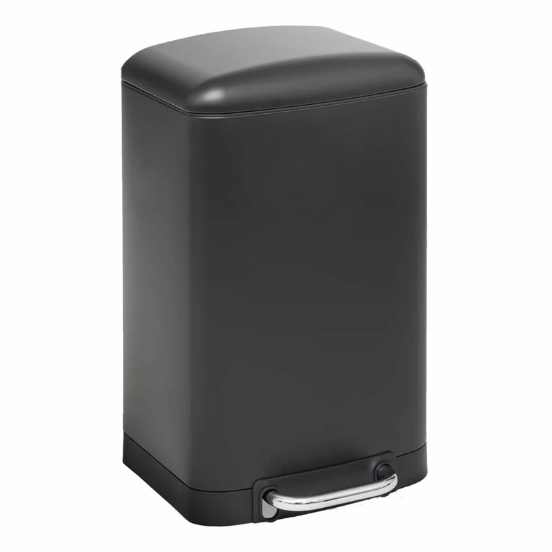 5five Simply Smart Mülleimer Ariane, Pedal-Abfalleimer, Stahl / Kunststoff, Schwarz, 20 L, 202421A