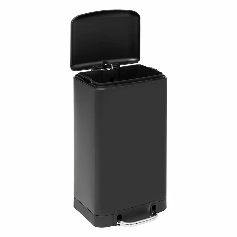 5five Simply Smart Mülleimer Ariane, Pedal-Abfalleimer, Stahl / Kunststoff, Schwarz, 20 L, 202421A