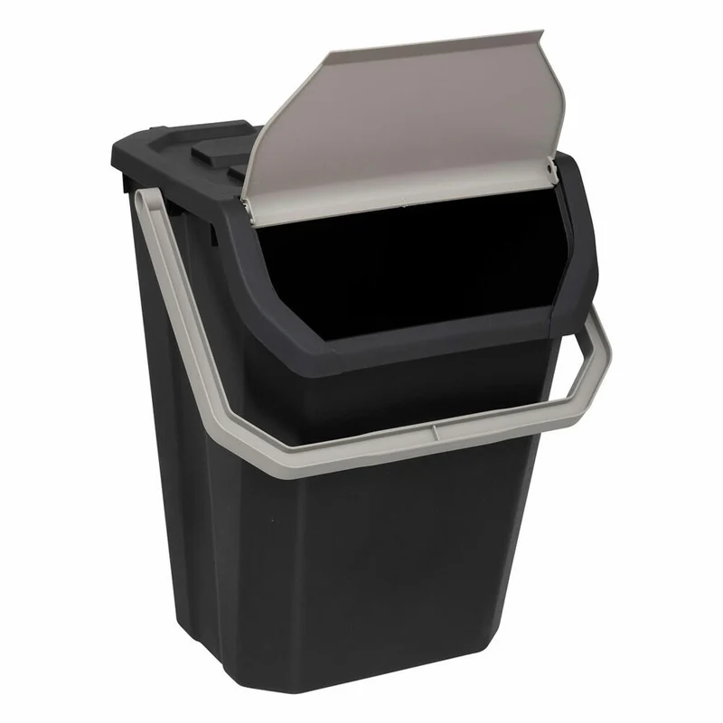 5five Simply Smart Mülleimer, Abfalleimer, Kunststoff, Schwarz, 37 L, 202426