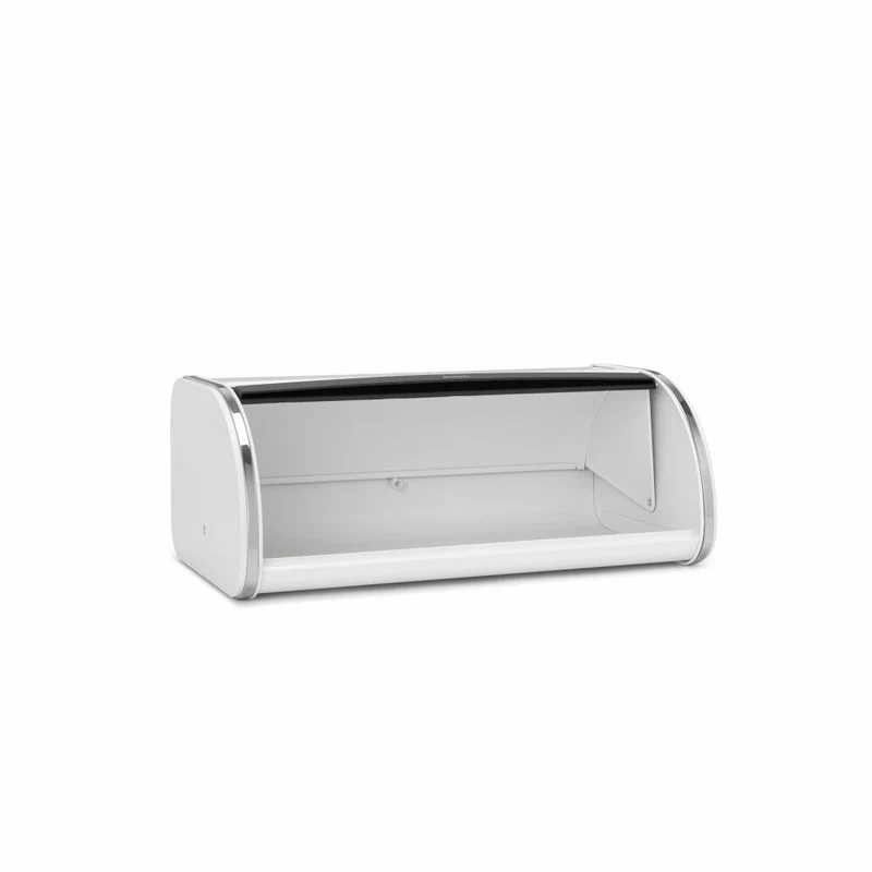 Brabantia Rollbrotkasten Groß, Brotkasten, Brotaufbewahrung, Stahl, White, 16 L, 236747