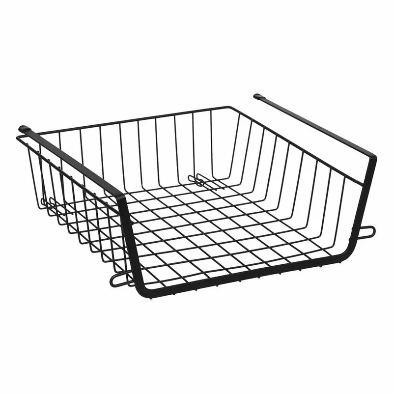 5five Simply Smart Hang Shelve, Hängekorb, Einhängekorb, Korb, Regal, Stahl, Schwarz, 31.5 cm, 203129