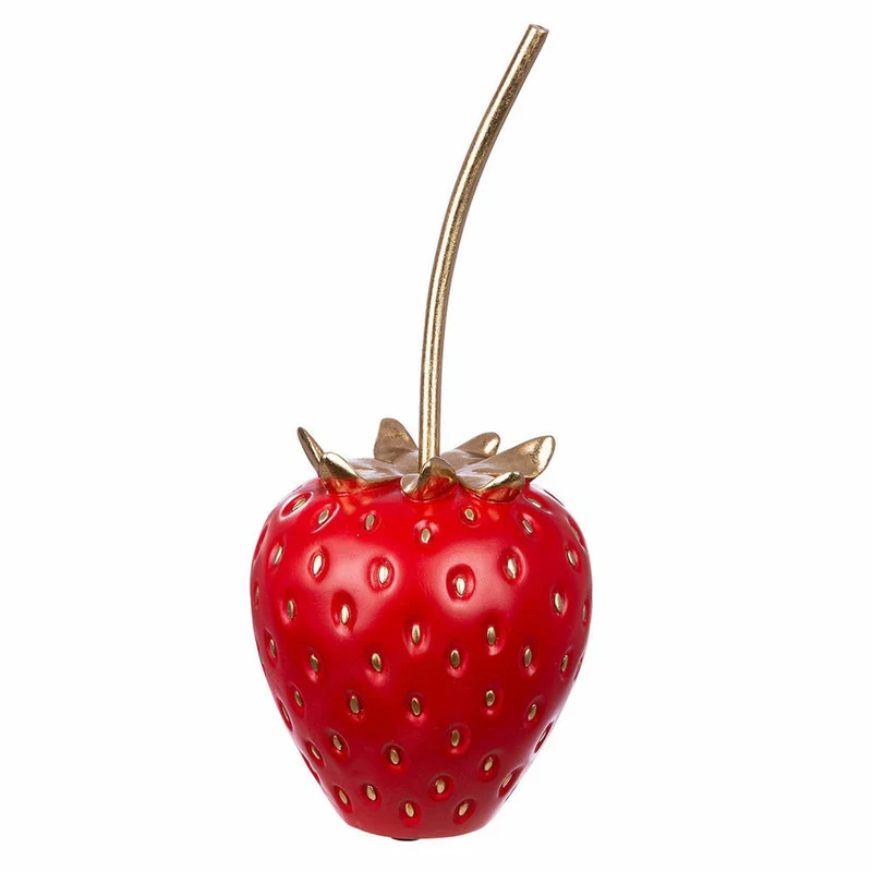 Gilde Erdbeere Frutilla, Dekoration, Dekoobjekt, Skulptur, Poly, Rot, H 35 cm, 34496