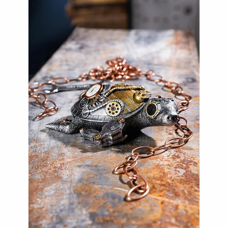 Casablanca by Gilde Poly Skulptur Steampunk Turtle, Schildkröte, Dekofigur, Dekoration, Kunstharz, 37472