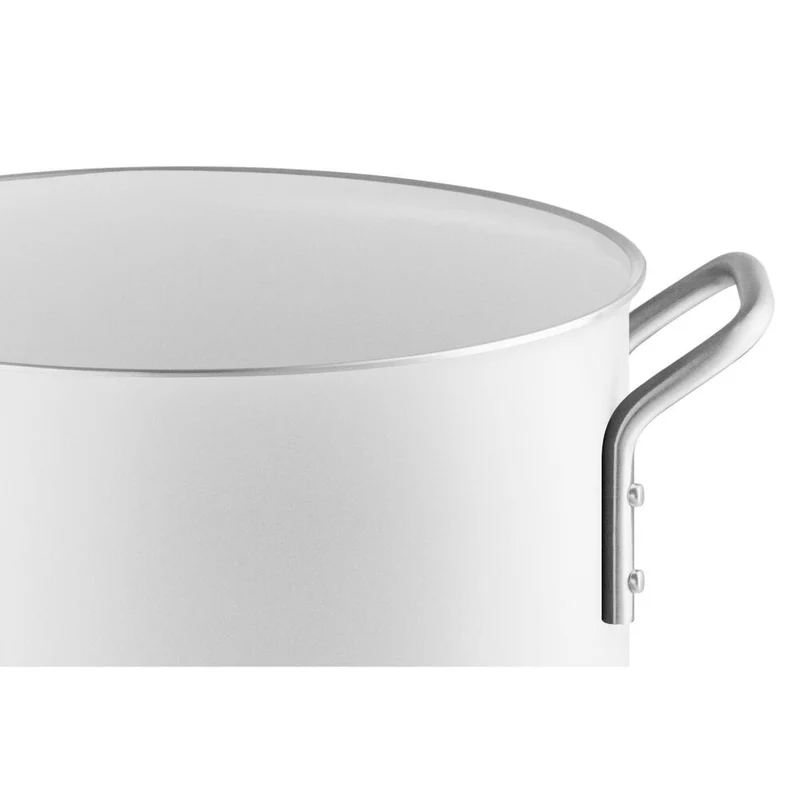 Eva Trio White Line Topf, Kochtopf, Aluminium, Edelstahl, Keramik Beschichtung, White, 3.8 L, 266638