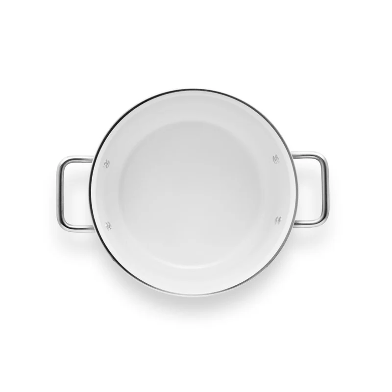 Eva Trio White Line Topf, Kochtopf, Aluminium, Edelstahl, Keramik Beschichtung, White, 4.8 L, 266648