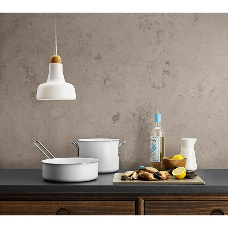 Eva Trio White Line Topf, Kochtopf, Aluminium, Edelstahl, Keramik Beschichtung, White, 4.8 L, 266648