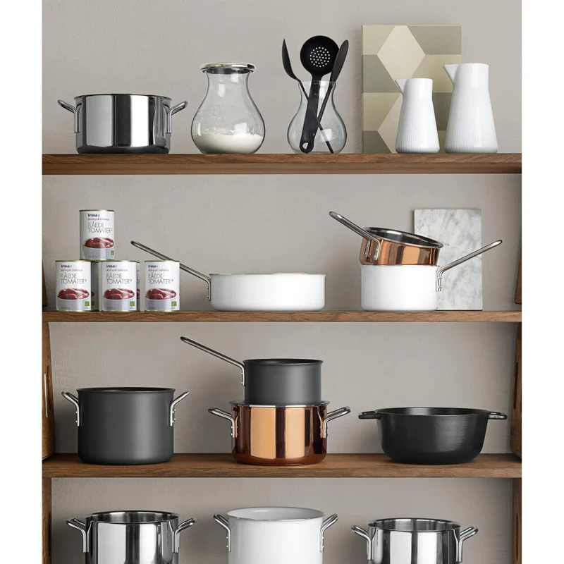 Eva Trio White Line Topf, Kochtopf, Induktionsgeeignet, Aluminium, Edelstahl, Keramik Beschichtung, White, 7 L, 266670