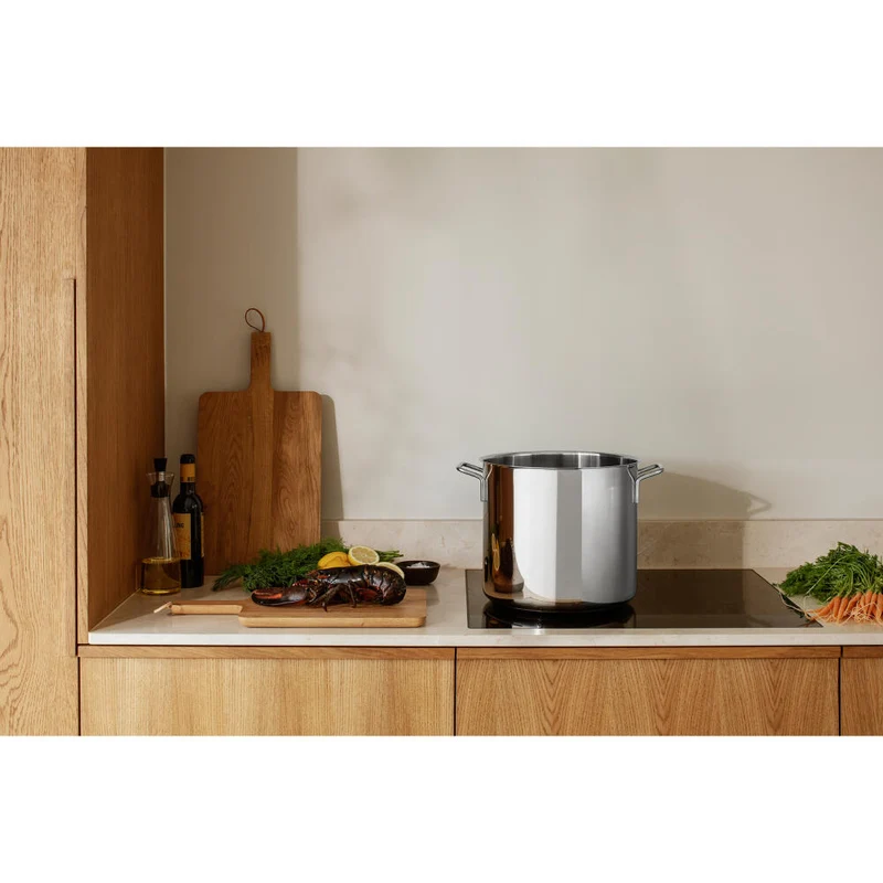 Eva Trio Stainless Steel Topf, Kochtopf, Induktionsgeeignet, Aluminium, Edelstahl, Polished Steel, 15 L, 302415