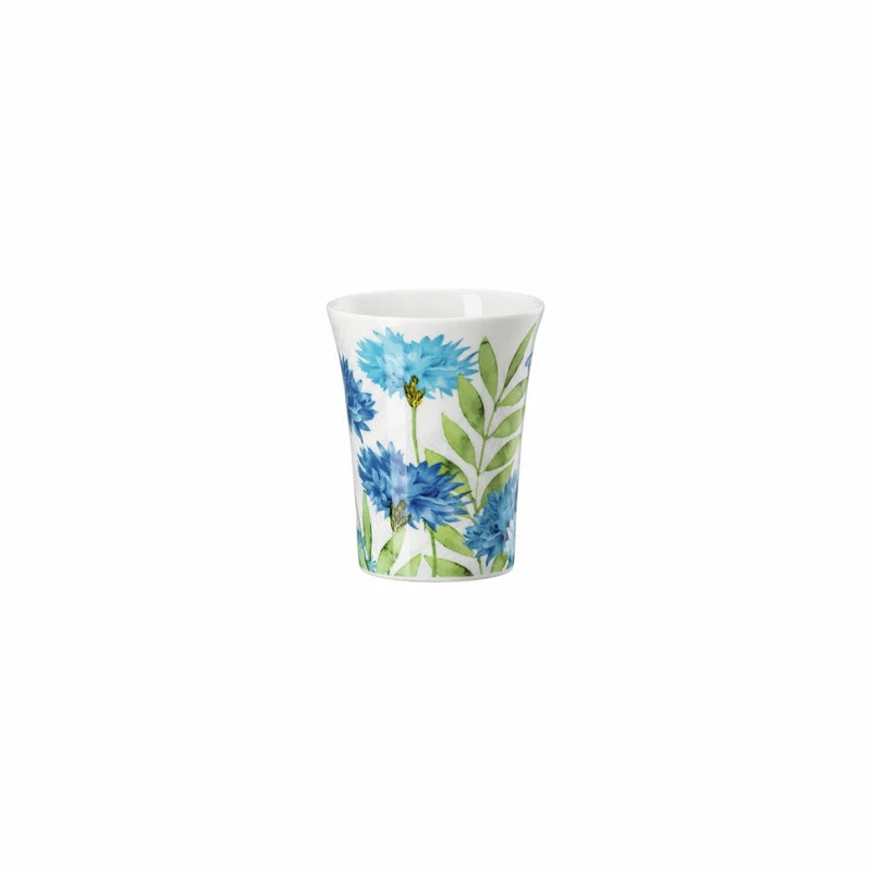 Hutschenreuther Henkelbecher Nora Wild Flowers - Kornblume, Bone China, Mehrfarbig, 400 ml, 02048-727466-15505