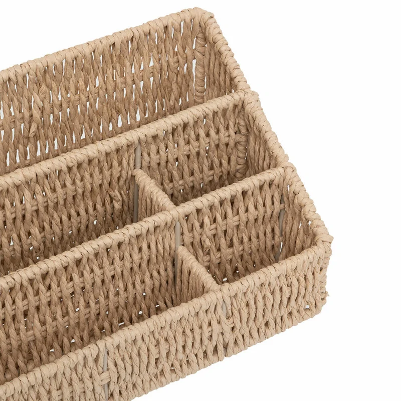 5five Simply Smart Organizer Kord, mit Fächern, Schreibtischablage, Schreibtisch Organizer, Papier, Beige, 203147