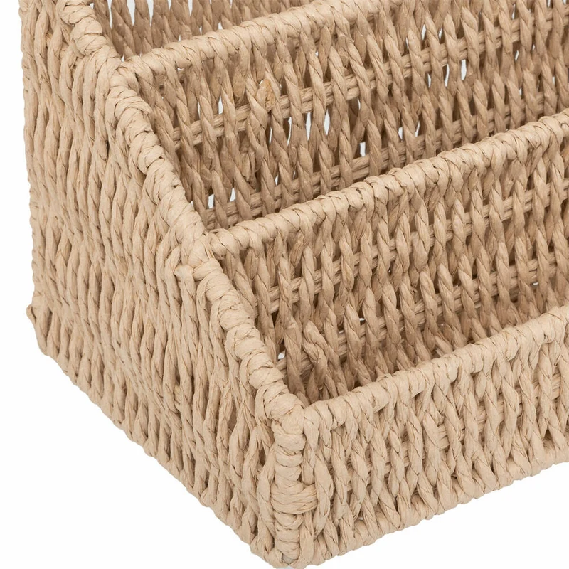5five Simply Smart Organizer Kord, mit Fächern, Schreibtischablage, Schreibtisch Organizer, Papier, Beige, 203147