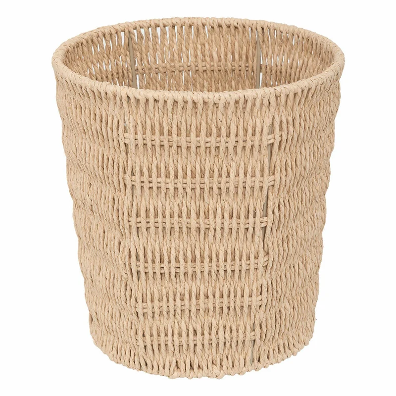 5five Simply Smart Papierkorb Kord, Mülleimer, Papiereimer, Schreibtisch, Papier, Beige, 13 L, 203149