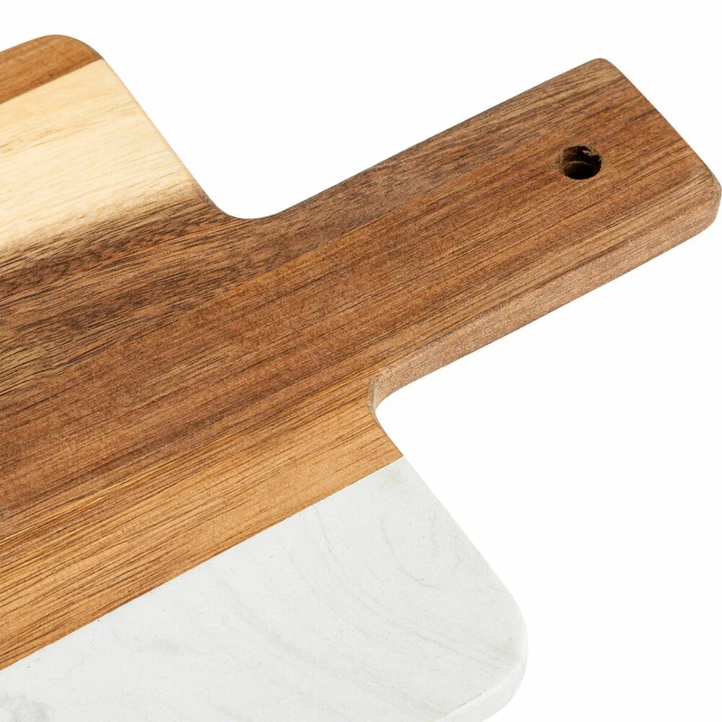 5five Simply Smart Schneidebrett Acacia, Servierbrett, Holzbrett, Akazienholz / Marmor, 42 x 20 cm, 204643
