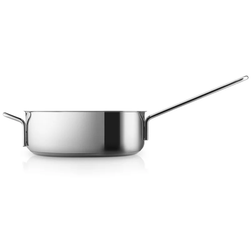 Eva Trio Stainless Steel Sauteuse, Kochtopf, Induktionsgeeignet, Aluminium, Edelstahl, Polished Steel, 24 cm, 302424