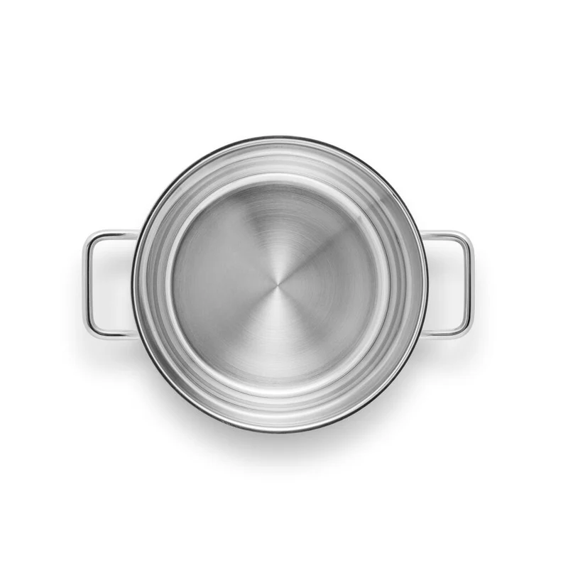 Eva Trio Stainless Steel Topf, Kochtopf, Induktionsgeeignet, Aluminium, Edelstahl, Polished Steel, 3.6 L, 302436