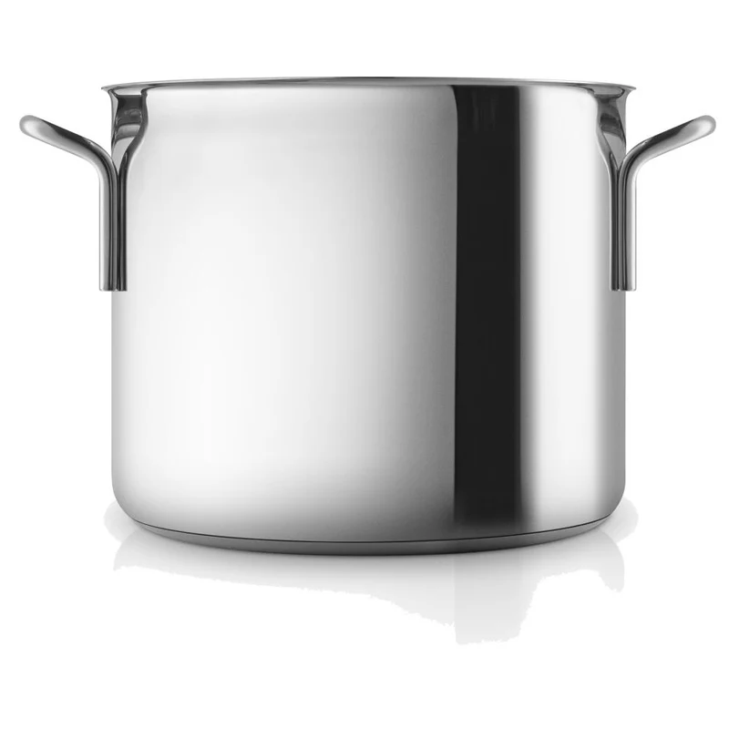 Eva Trio Stainless Steel Topf, Kochtopf, Induktionsgeeignet, Aluminium, Edelstahl, Polished Steel, 4.8 L, 302448