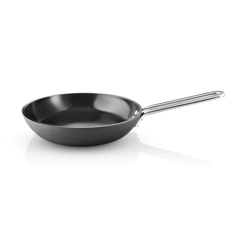 Eva Trio Professional Bratpfanne, Pfanne, Induktionsgeeignet, Aluminium, Edelstahl, Keramik Beschichtung, Black, 24 cm, 204824