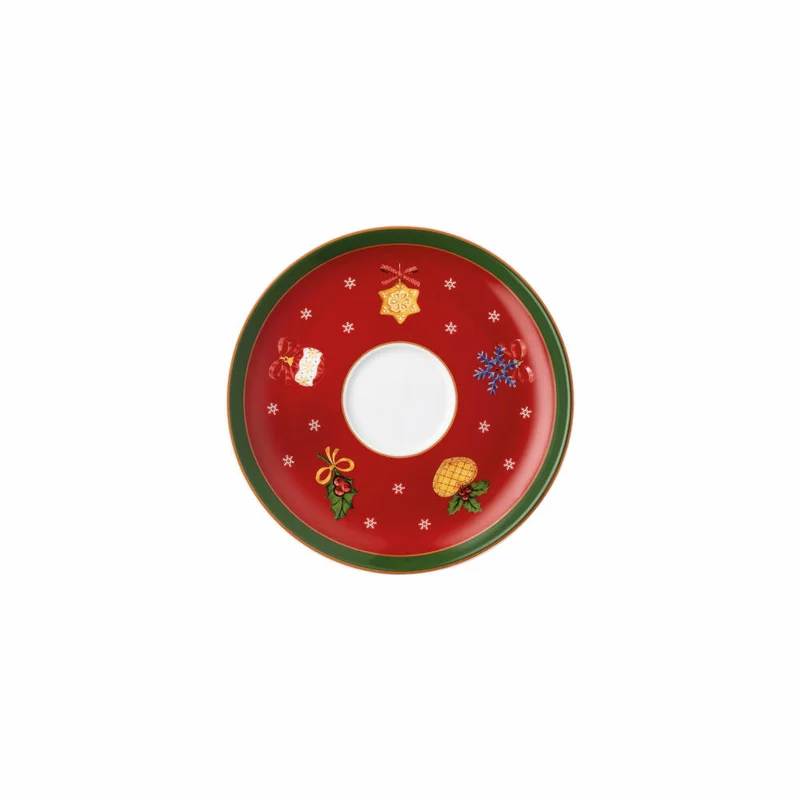 Hutschenreuther Kombi-Untertasse Happy Wintertime, Porzellan, Mehrfarbig, 16 cm, 02488-727470-14771